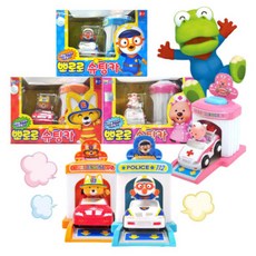 뽀로로 슈팅카 1P 미니카 자동차 구디백 생일 단체 선물 장난감, 경찰+구급+소방 3종세트, 1개