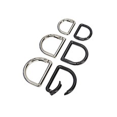 PANDAMI 오픈형 D링 가방고리 키링 부자재, 2개, 19mm 실버