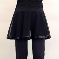 국산 라인댄스복 치마 줌바 탱고 라틴 밴딩 댄스 스커트 댄스복 하의 4종, 볼륨망사 스커트