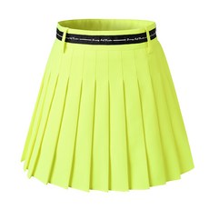 YAPOGI 여성골프치마 여름용 플리츠 주름 테니스 스커트 라인 레터링 형광배드민턴 치마바지 여성골프웨어의류 4컬러
