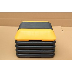 4개의 라이저가 있는 조절 가능한 하이 스텝 에어로빅 플랫폼 홈 헬스장 운동 피트니스 운동을 위한 높이 한 가지 크기로 표시된 노란색