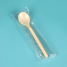 머스코 숟가락 디저트 시리얼 스푼 다용도, 1개, 롱 베이지독립100개