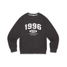 UNTAPPED STUDIO 1996 아치 펀칭 소프트 테리 맨투맨 티셔츠 차콜 275895