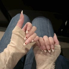 美甲貼片穿戴甲夏季甜酷風美甲片可拆卸貓咪星星蝴蝶結假指甲短款, 1個, BY1563萬玉紅心:工具包款