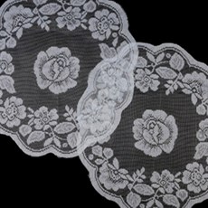 젠트친구 원형 로즈 레이스 매트 러너 장식매트