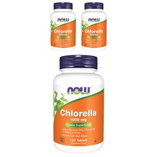 NOW Foods 小球藻1000mg補充錠, 120顆, 3罐