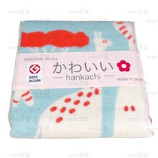 日織商工 日本製 大阪泉州 可愛設計毛巾手帕, 1個, 動物園