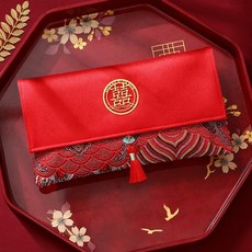 台灣出貨 2026紅包 婚禮布紅包 婚禮紅包 婚禮利是封 新年紅包袋, 1個, 囍