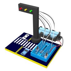 뉴 브레드보드 3색 LED 신호등 만들기, 1개