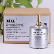 1PC EIZZ 2 채널 스테레오 10K 단계 볼륨 전위차계 Hifi 오디오 용 로그 스텝 감쇠기 DIY, 05 2 Channel Stereo 50K