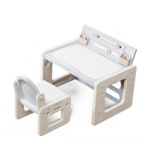 Baby Pods多功能升降課桌椅兒童學習桌積木桌畫板桌，可調節高度附收納盒，培養良好習慣, 組合1可升降桌椅, 2層