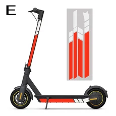 전기 스쿠터 바디 반사 스티커 나인봇 맥스 G30 형광 장식 경고 스트립 운전 안전 1 세트, 03 E