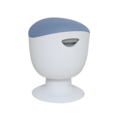 발란싯 튤립스툴 패브릭 원형 짐볼의자 자세교정의자 허리편한의자 거실 식탁 화장대 회의실, 화이트, 라이트스카이