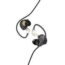 【FOXXRAY】FXR-IEM-301 HIFI液晶振膜 電競監聽耳機 發燒級10mm動圈 高清晰原生音質, 銀黑, FXR-IEM-301
