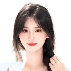 紐約精品 女補髮塊真髮髮片 透氣輕量免打理隱形增髮 八字瀏海修顏, 摩卡棕,八字瀏海6*8, 1個