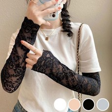여성 여름철 햇빛 차단 스판 예쁜 레이스 팔토시 ohh79072dm