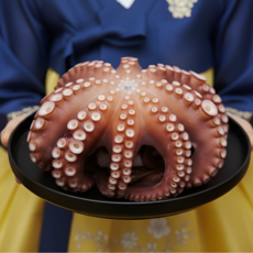 [제사용 한마리] 제수용 자숙문어 한마리 1kg 1.5kg 2kg 3kg 냉동 자숙문어 문어숙회 데친문어 삶은문어 모리타니아 돌문어, 1개
