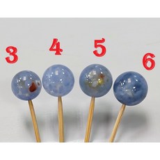 10.6mm 12mm 雲團朵朵 天然 彩色系 巴西 藍兔毛 單珠, 1個, 6號