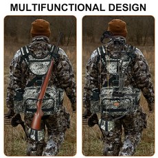 MDSTOP 탑 상의 사냥 패니 팩 허리 팩 스타일 어깨 스트랩과 하네스 파우치가 있는 카모 (블랙 카모), MDSTOP 탑 상의 사냥 패니 팩, 허리 팩 스타일