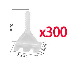 고정 스트랩 시스템 세라믹 나선형 건설 타일 건물 레벨링 클립 누워 도구 스페이서 바닥, Base 300Pcs, 1 0mm