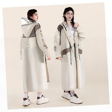 오버핏 후드 롱 레인코트 방수 우의 코트형 전신 패션 우비 캐주얼