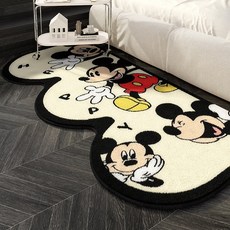 러그 외계인 캐릭터 방 침실용, 1세트, 큐티 미키+울라이크 면마루 베드카펫