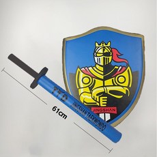 跆拳道劍盾兒童騎士盾牌訓練器材親子遊戲軟劍, 1個, 普通加長劍+騎士盾藍
