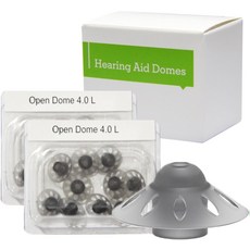 포낙 교체용 보청기 돔 2팩20개 액세서리용 유니버설 돔. 파워 소형 10mm 0.39인치, L, Open Dome