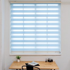 윈샵 내츄럴 콤비블라인드 [ 맞춤 제작 색상 사이즈 가로 80cm~275cm x 세로 165cm ] 블루외