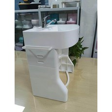 유아용 세면대 세면기 높이조절, 1개, 화이트 물받이+회전형 B