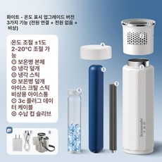 휴대용 인슐린 냉장고 온도표시 약품함 USB 충전식, 1단계 냉각봉+아이스바+컵홀더 3-in-1 A, 1L
