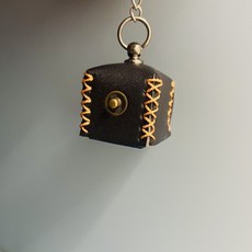 純手工撞球桿巧克筆手工縫製巧克包 迷你撞球桿鑰匙扣 撞球用品 時尚配件, 1個, 牛皮手工縫制巧克包