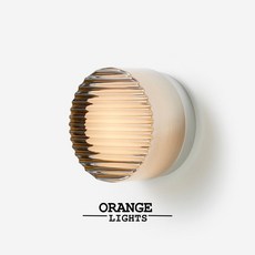 ORANGE LIGHTS 時尚簡約壁燈 玄關吸頂燈 氛圍燈 飯店風衛浴燈 化妝鏡壁燈, 條紋款-煙灰色 LED 3000K 黃光