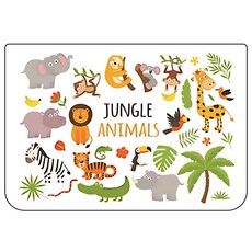 磁吸汽車遮陽簾-可愛卡通叢林動物款，車用遮陽防曬隔熱，兒童車窗遮陽簾, 草原部落, 1個