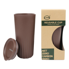 슈가랩 사탕수수 리유저블컵, 브라운, 500ml, 1개