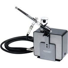 PROFIX NITRO-BOY 雙孔輸出噴筆套組 迷你空壓機 0.3mm噴漆模型 -, 銀河灰+0.3mm噴筆, 1個