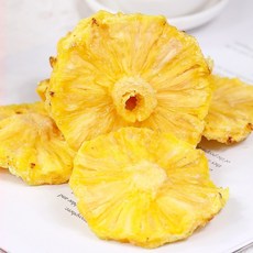 말린 파인애플 보존 파인애플 말린 파인애플 조각 500g 말린 파인애플 조각 물에 담근 말린 과일 링 설탕에 절인 상업용 스낵, 파인애플링 500g 2봉, 1개