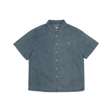 브랜드정품 더콜디스트모먼트 THE COLDEST MOMENT TCM mini logo denim half shirts (blue) 235648