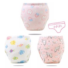 小pipi 純棉兒童六層學習褲/訓練褲3入組, 1個