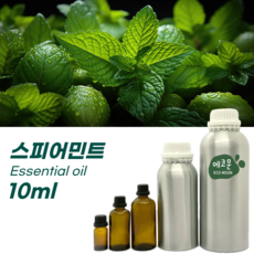 에코문 100% 천연 아로마 에센셜 오일, 1개, 10ml, 23. 스피어민트