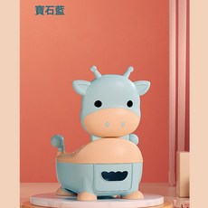 新款兒童馬桶坐便器小孩寶寶嬰幼兒專用訓練廁所家用便盆尿桶尿盆, 寶石藍基礎硬墊:如圖