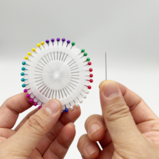 수예용품 원형 진주머리 시침핀 컬러핀 바느질부자재, 1개