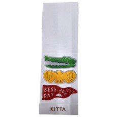 KING JIM KITTA 繡片貼 + 紙膠帶 Clear透明 15x50mm, 透明, 1組