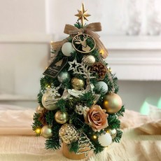 新款桌麵聖誕樹帶燈45cm套餐，家用小型迷你聖誕樹裝飾品