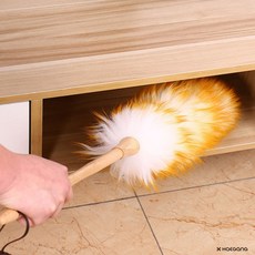 양모 먼지털이개 정전기 먼지털이 브러쉬 극세사 미니 롱핸들 자동차 실내 청소 차량용 틈새 가구 가전 옷, 1개, 양모 먼지털이개_33cm