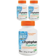 Doctor's BEST L色氨酸素食膠囊 500mg, 90顆, 3罐