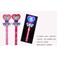 仙女 愛心 旋轉棒 燈光音樂, 隨機出貨, 1個