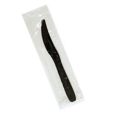 생활을그리다 다회용 위생 나이프 개별포장 블랙, 1개