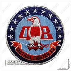 ARMYGO 空軍第48作戰隊 部隊臂章，精緻刺繡，魔鬼氈設計，軍事風格，個性化裝飾, 1個, 不車魔鬼氈