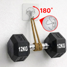 에바오 무타공 강력 접착식 벽걸이 후크 걸이, 투명, 10개